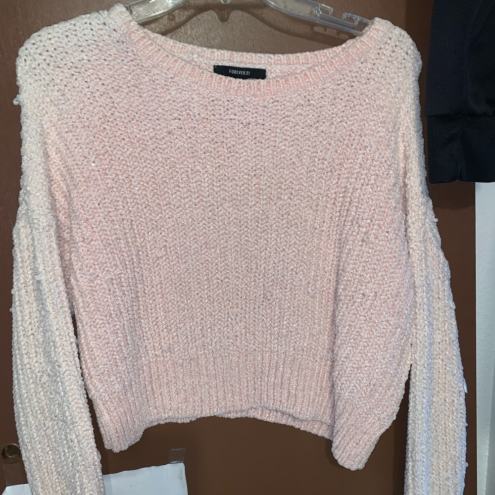 Light pink cropped sweater